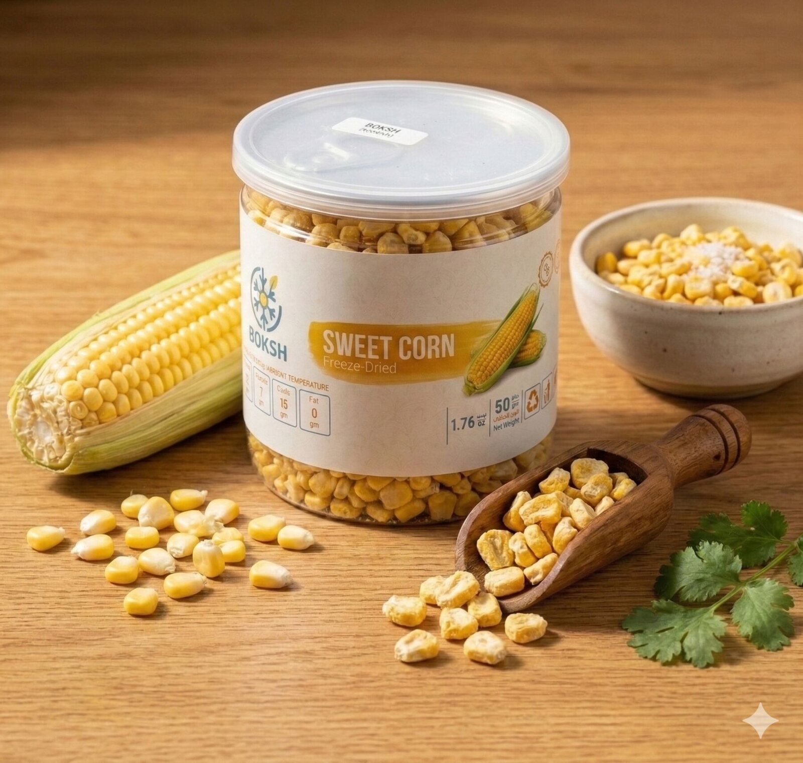 BOKSH — sweet corn, freeze-dried